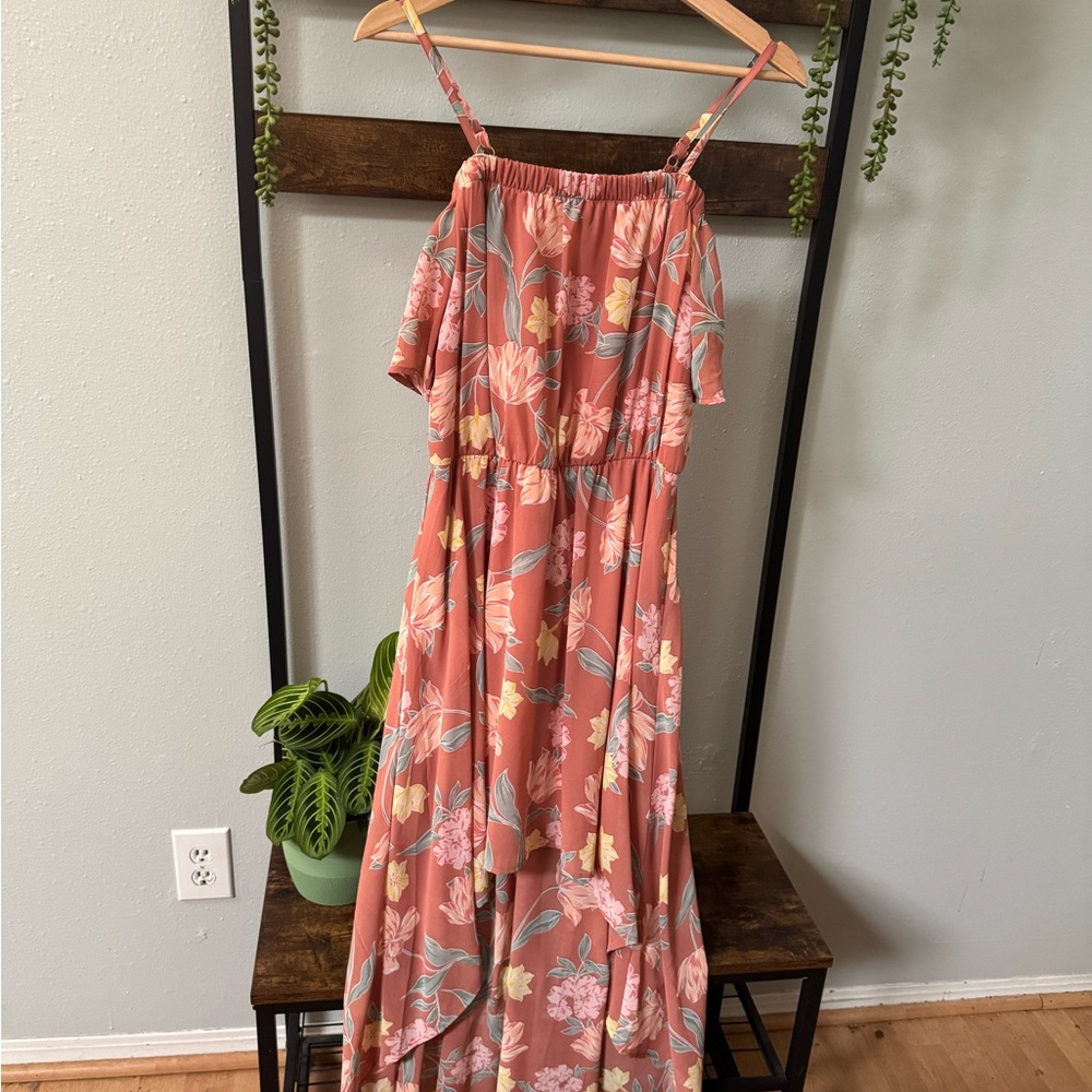 Lily Rose Floral Maxi Dress in Pink and Yellow